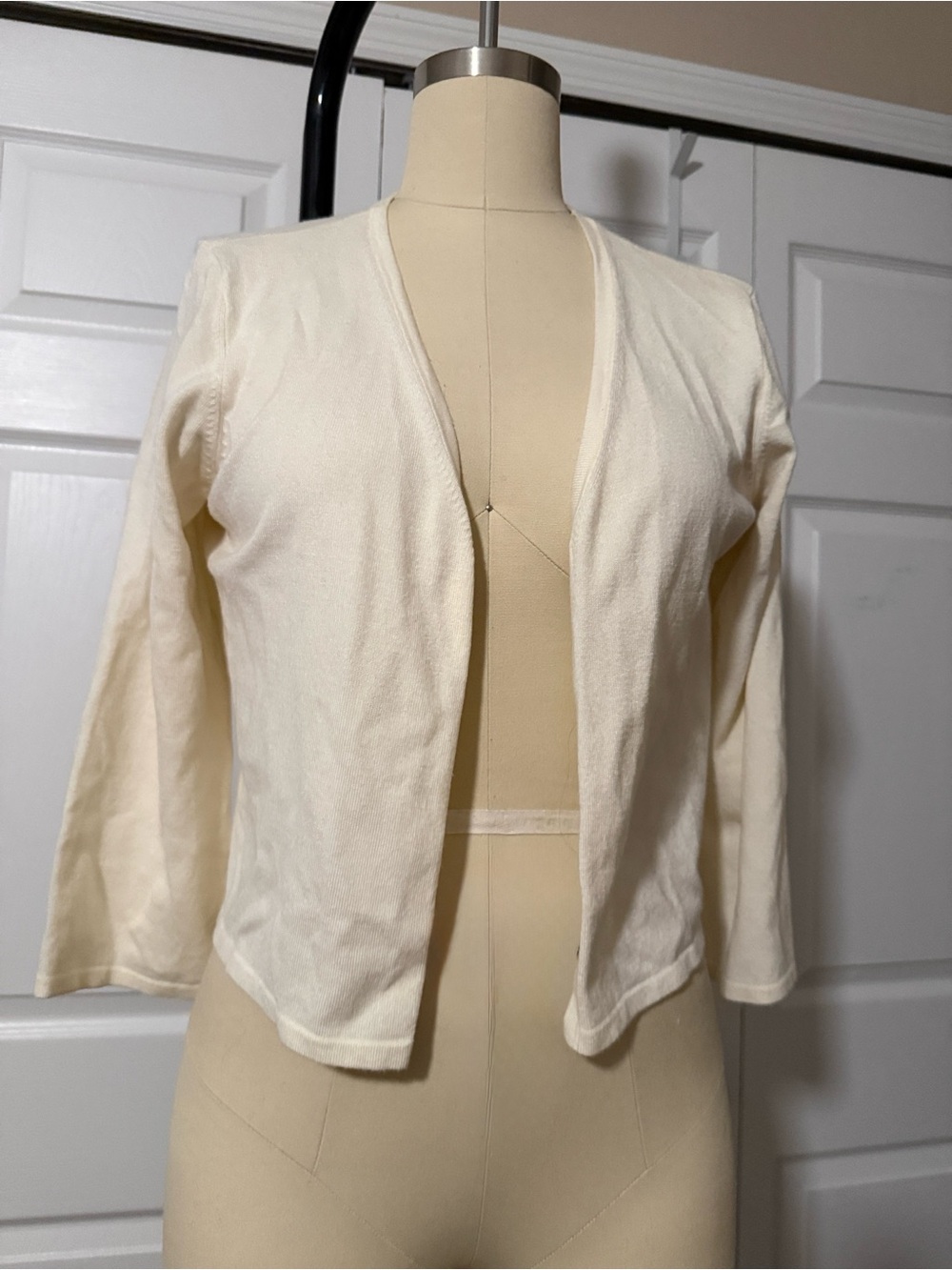 Alfani Cream Open-Front Women’s Cardigan